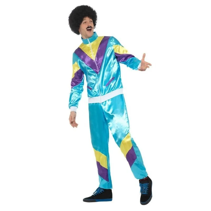 80s Height Of Fashion Shell Suit Costume, Mens