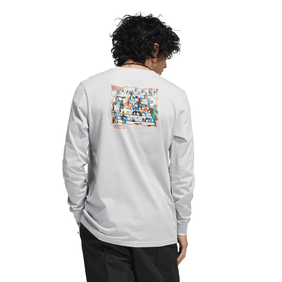 Adidas Mettz The Steps L/S Tee Light Solid Grey