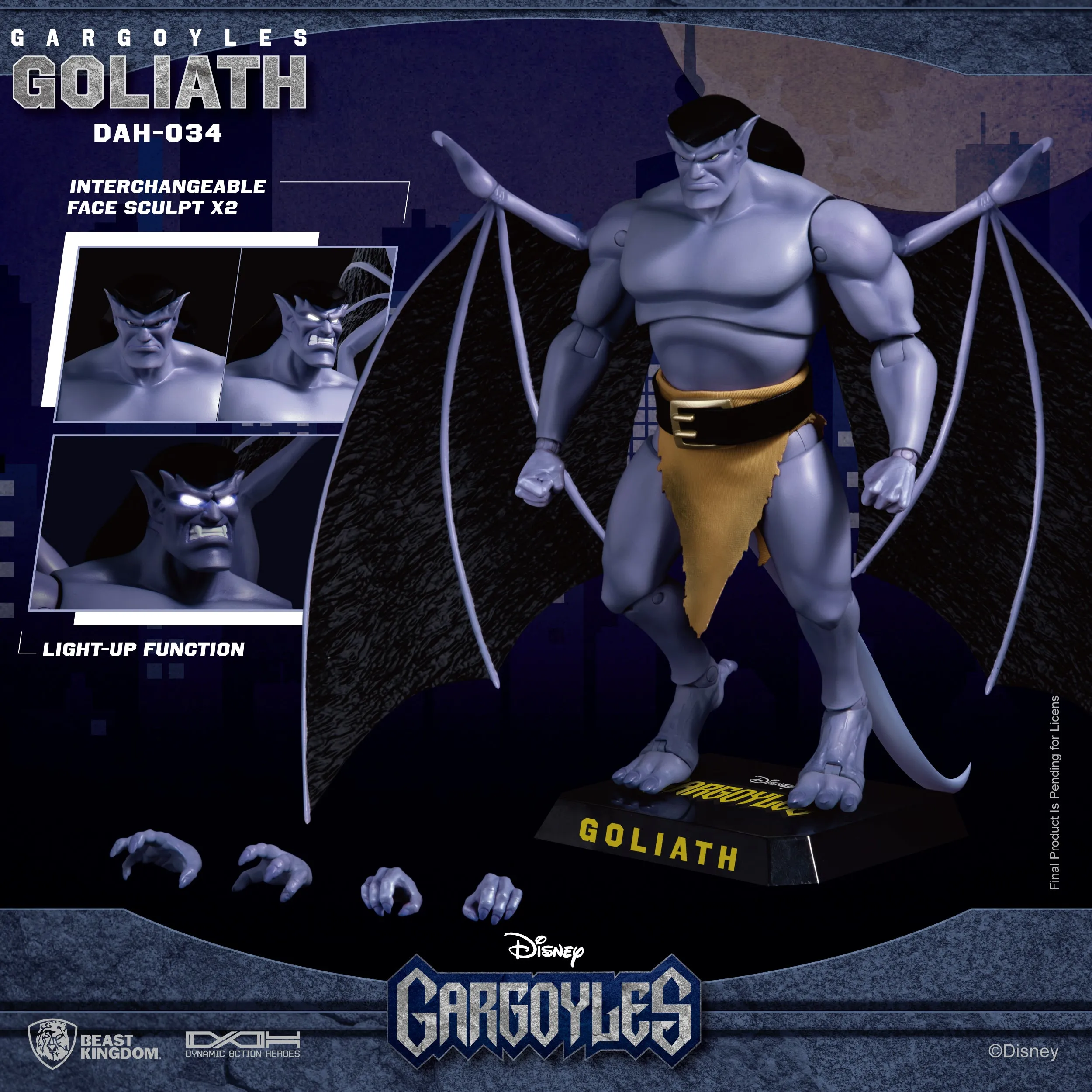 Beast Kingdom DAH-034 Disney Pixar Gargoyles Goliath 1:9 Scale Dynamic 8ction Heroes Action Figure