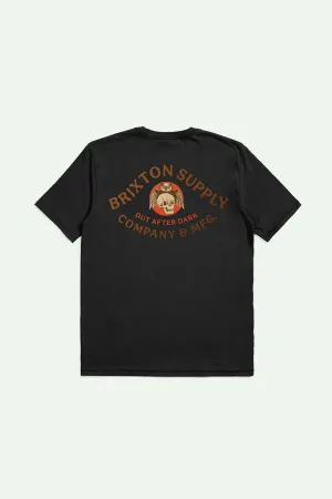 Brixton Potion S/S Tailored T-Shirt - BLACK