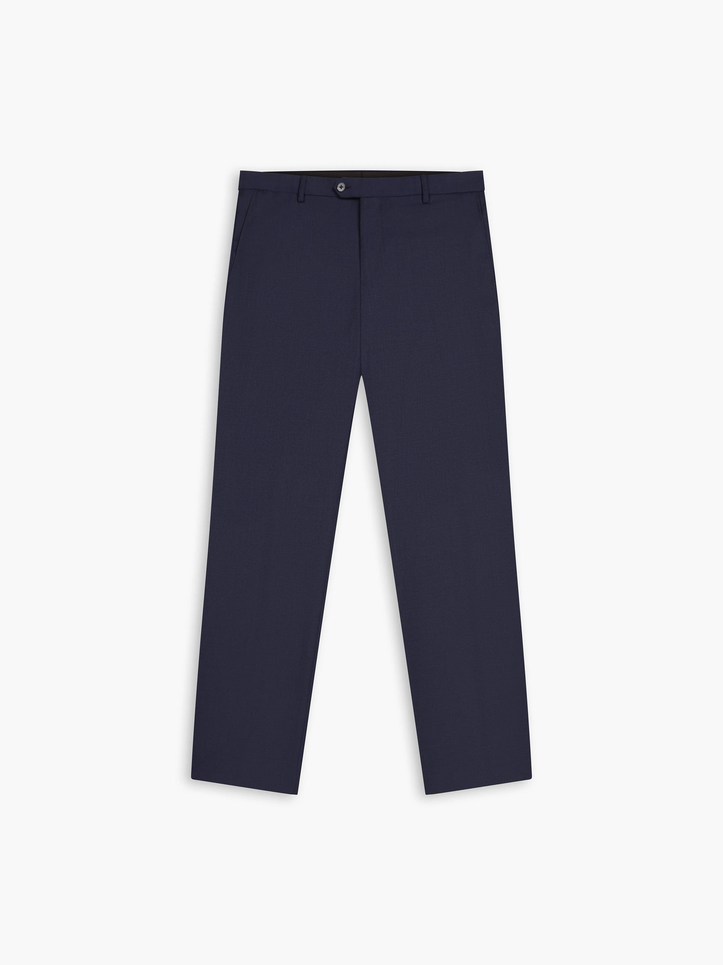 Costello Polywool Skinny Navy Textured Suit Trouser