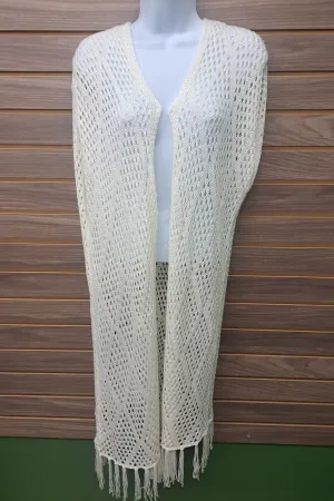 Crocheted sleeveless cover up