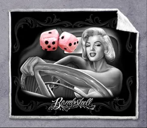 DGA TEES  Sherpa BOMBSHELL - 50" x 60" Throw Blanket