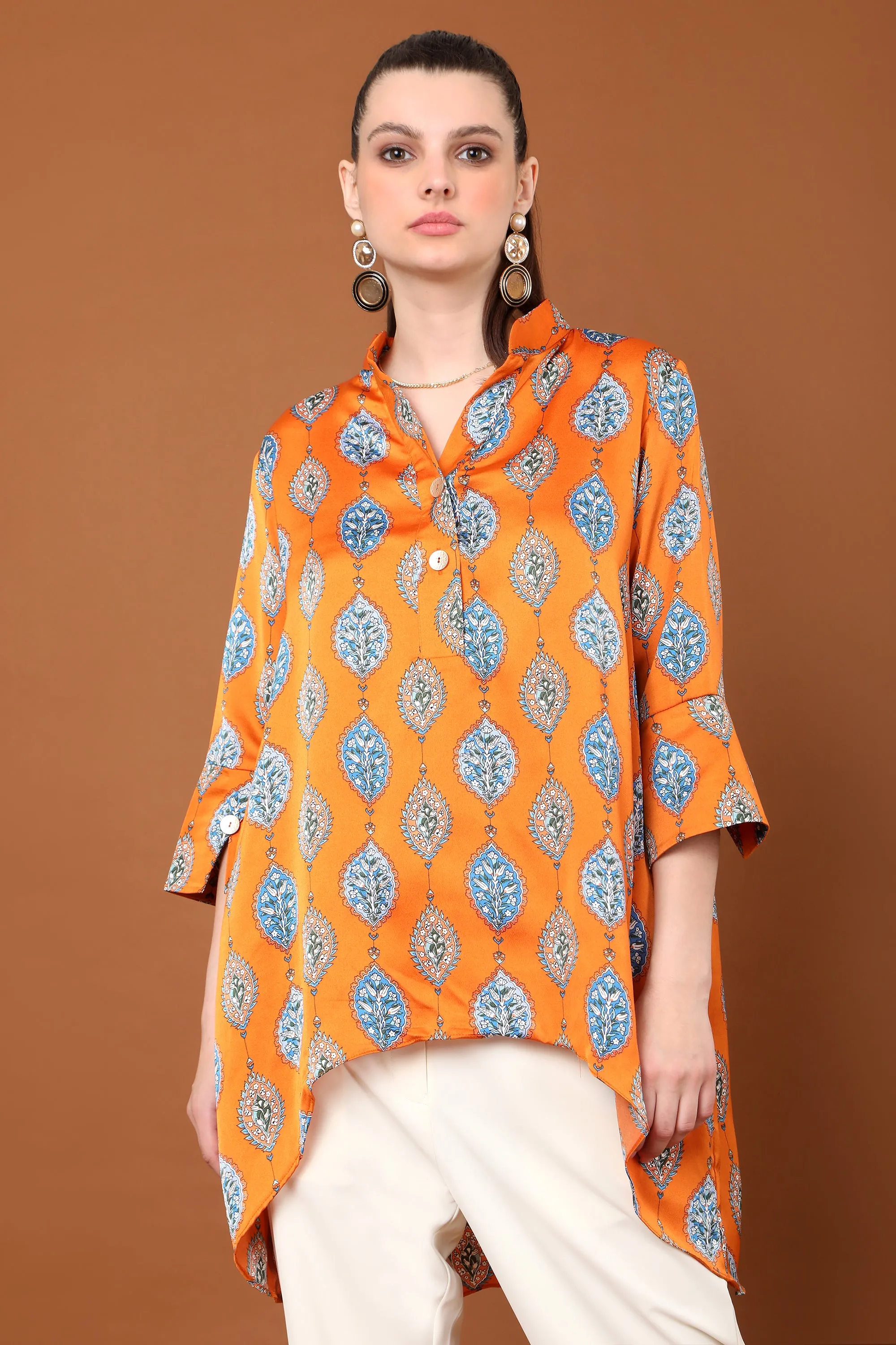 Eva Printed High Low Cut Tunic