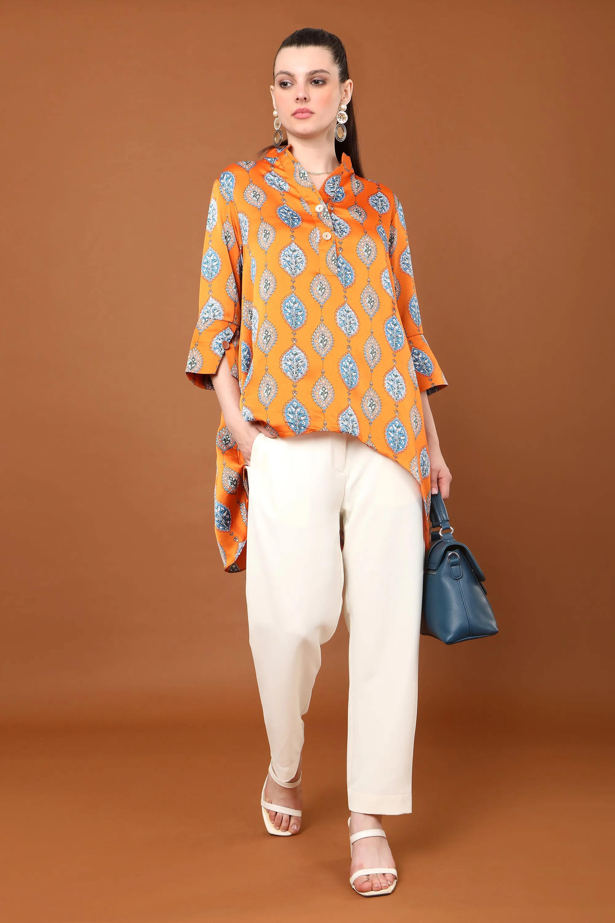 Eva Printed High Low Cut Tunic