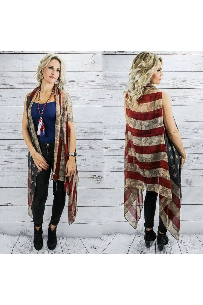 Flag style shawl