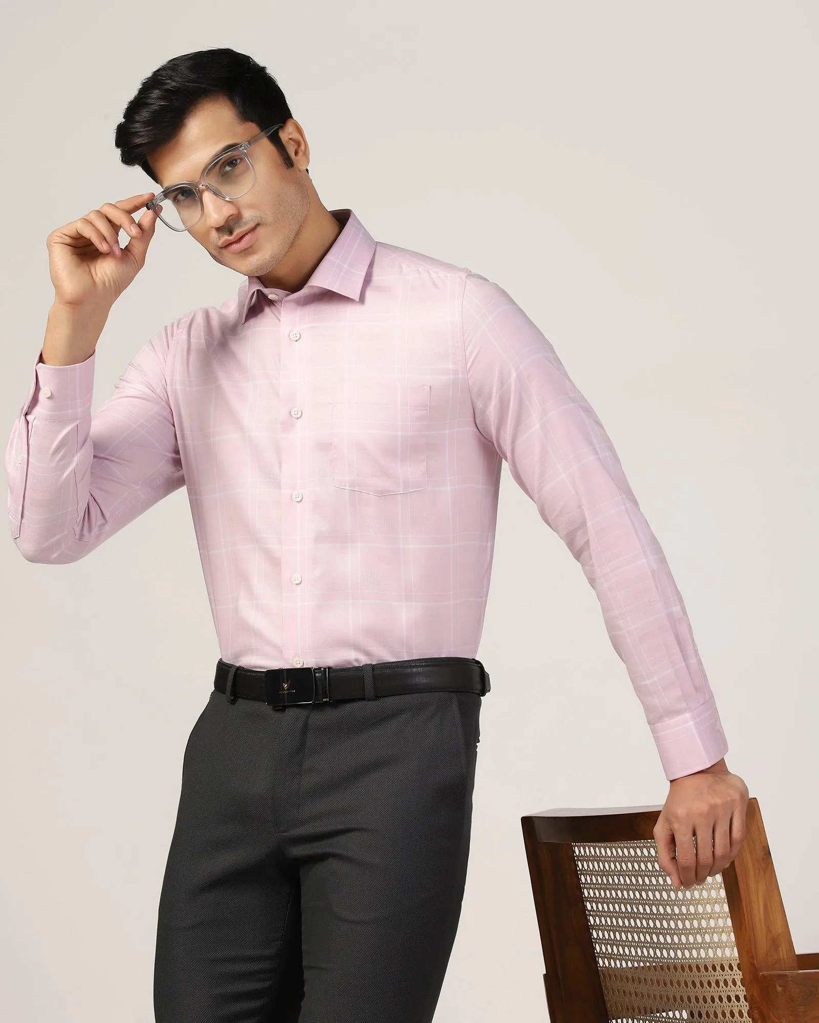 Formal Pink Check Shirt - Jeter