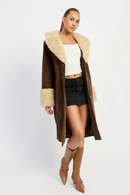 Hot Girl Daenerys Faux Fur Trench Coat