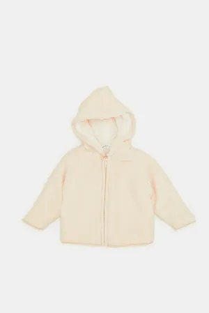 Infant Girls Lined Hooded Cardigan