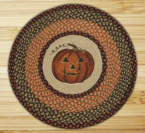 Jack-O-Lantern Round Patch Rug