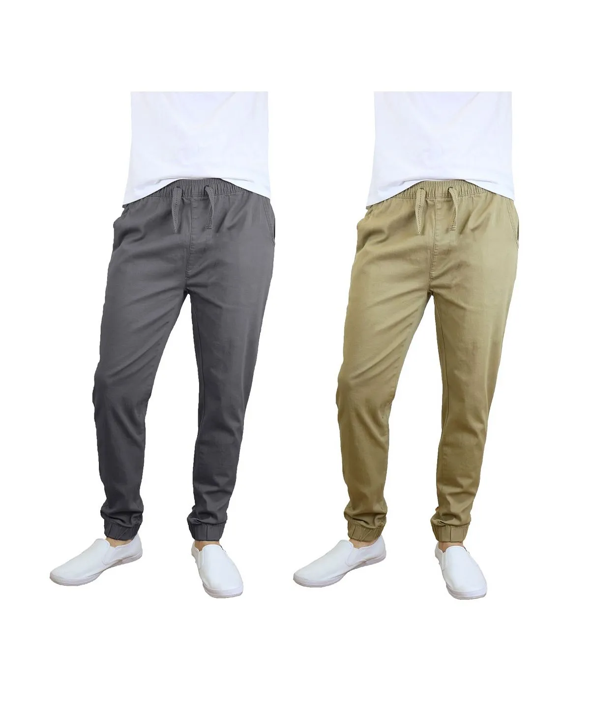 Men's Basic Stretch Twill Joggers, Pack of 2 Galaxy By Harvic