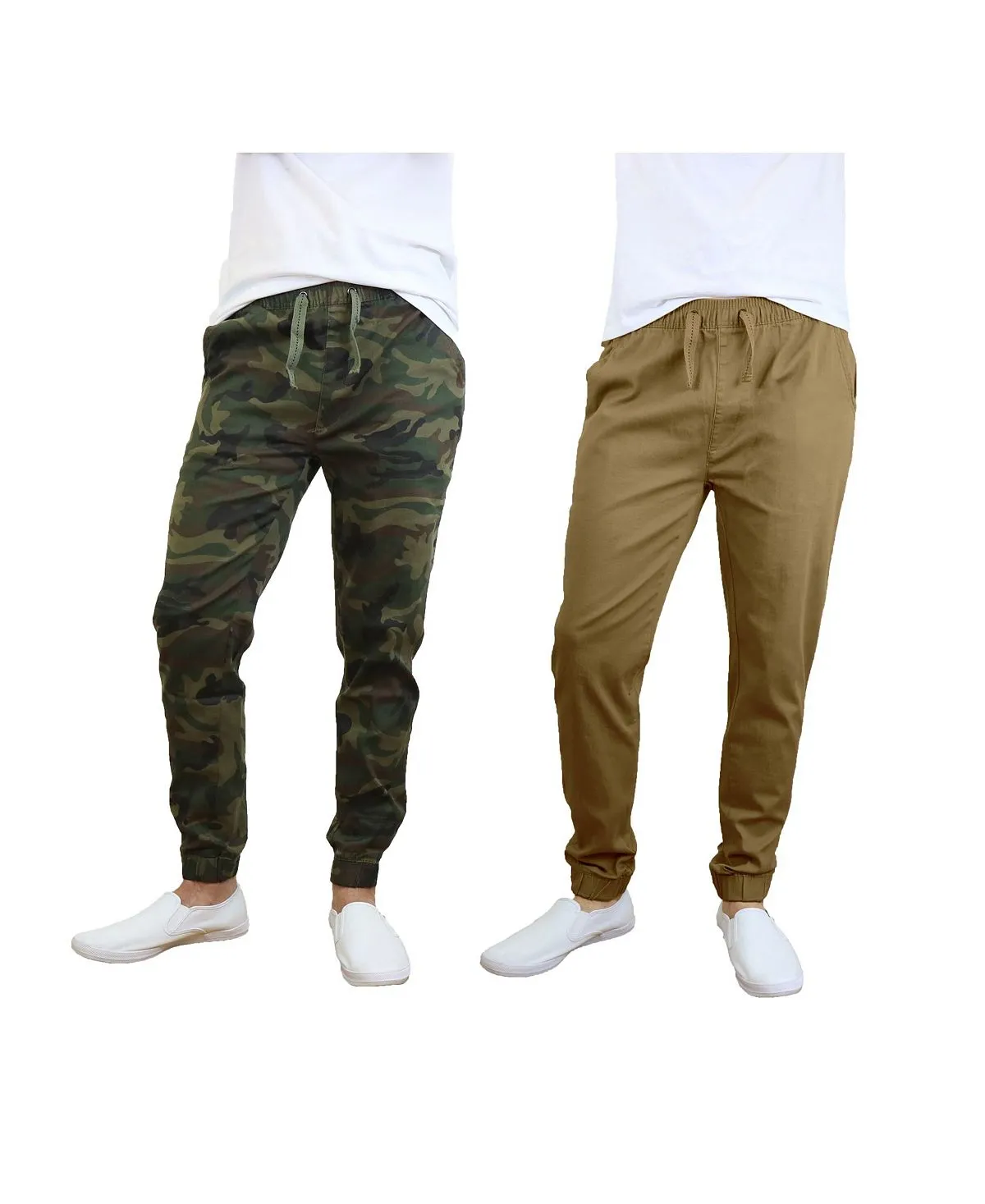 Men's Basic Stretch Twill Joggers, Pack of 2 Galaxy By Harvic