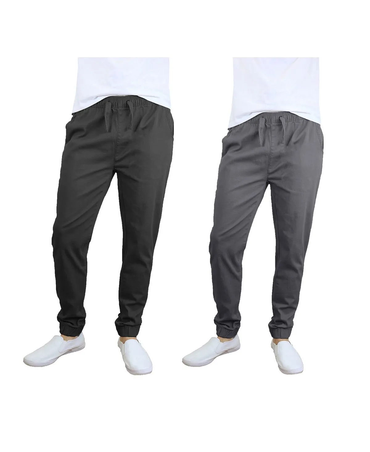 Men's Basic Stretch Twill Joggers, Pack of 2 Galaxy By Harvic