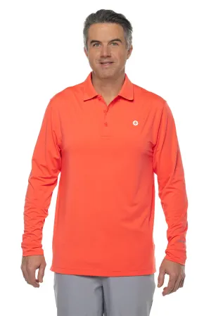 Men's Erodym Long Sleeve Golf Polo  |  Vivid Coral