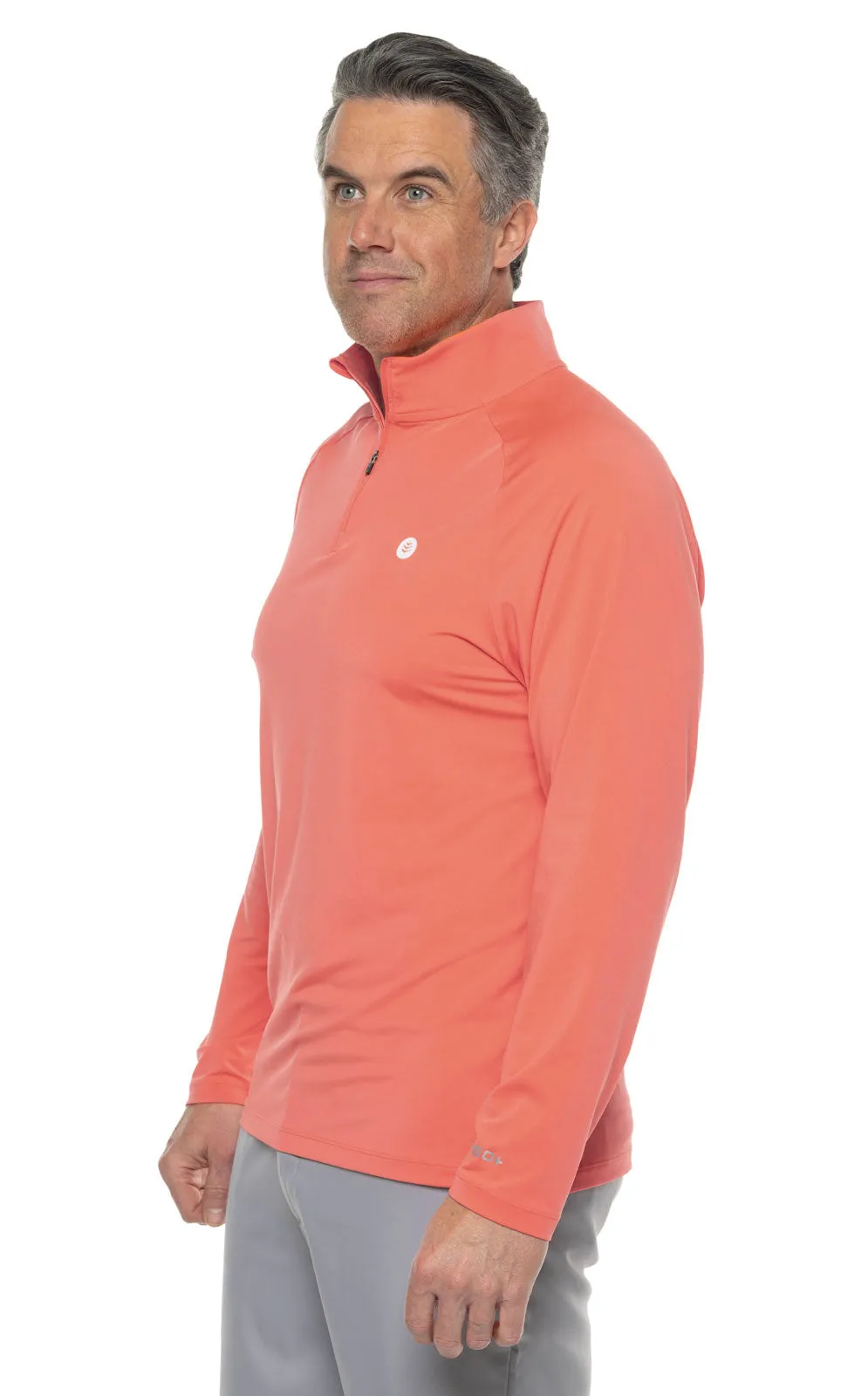 Men's Fairway Golf Pullover  |  Vivid Coral