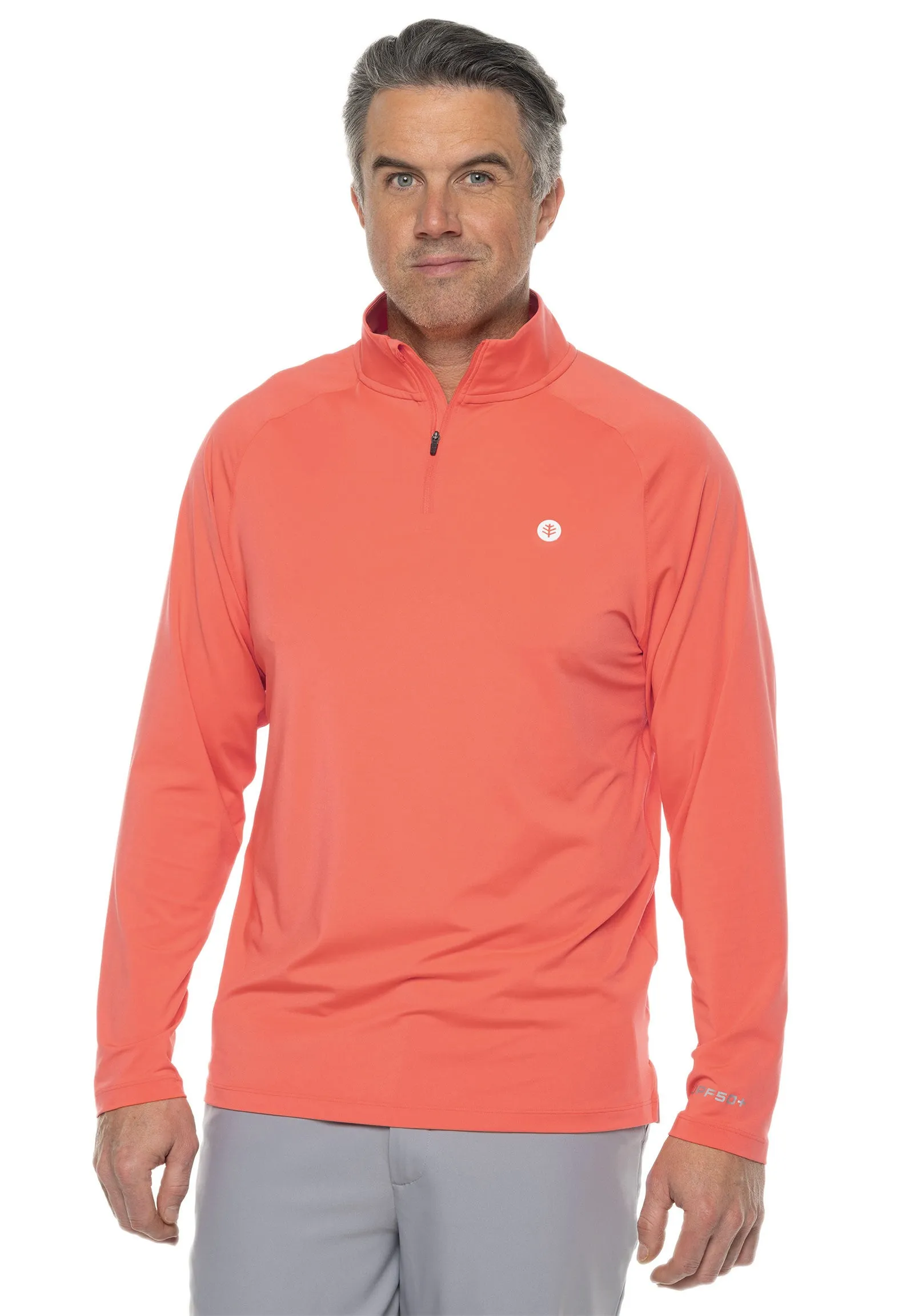 Men's Fairway Golf Pullover  |  Vivid Coral