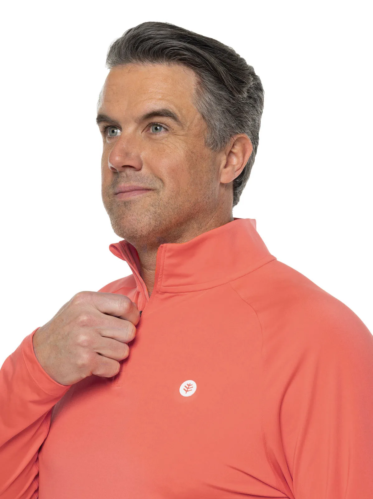 Men's Fairway Golf Pullover  |  Vivid Coral