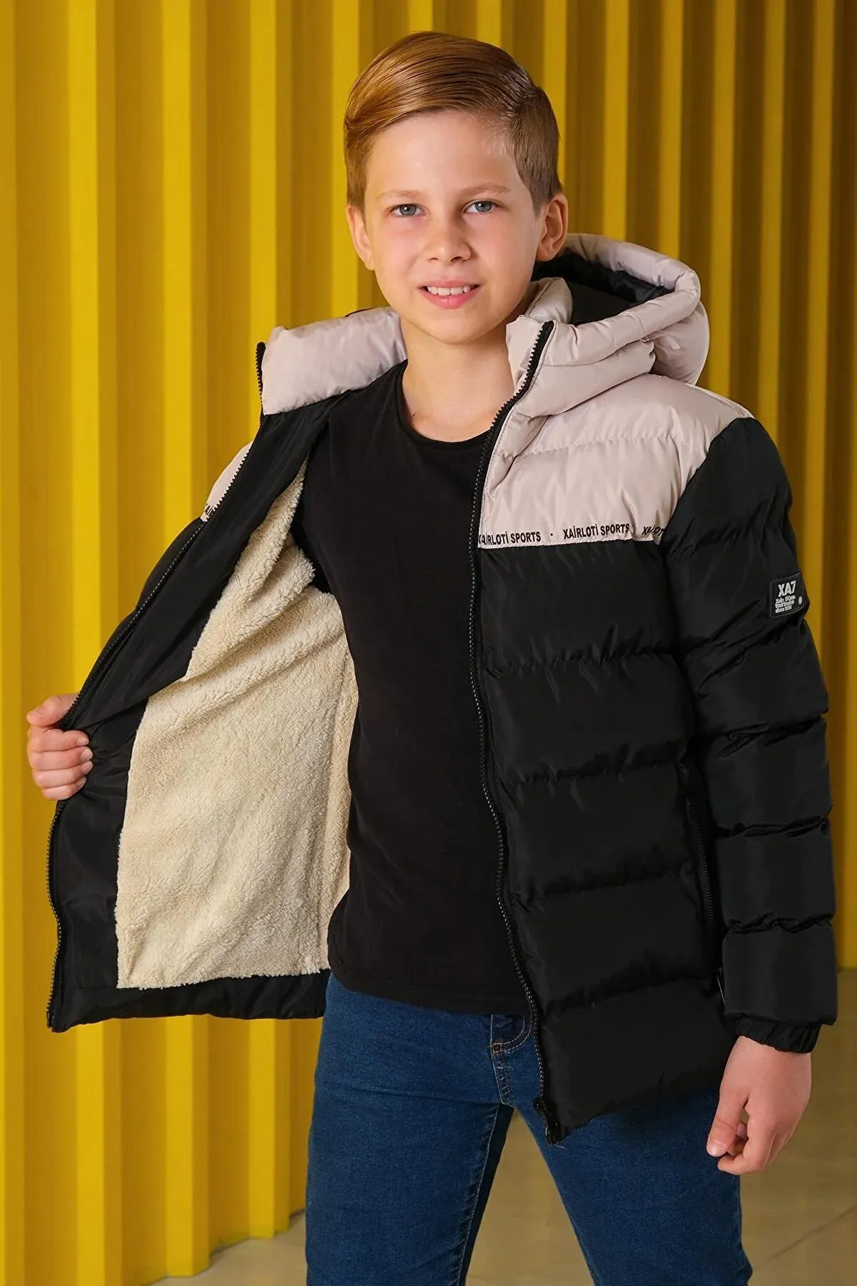 Pina Kids Boy's Black Puffer Coat