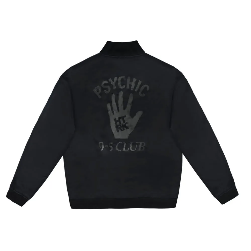 Psychic 9-5 Club Bomber Jacket – Black with Black Print