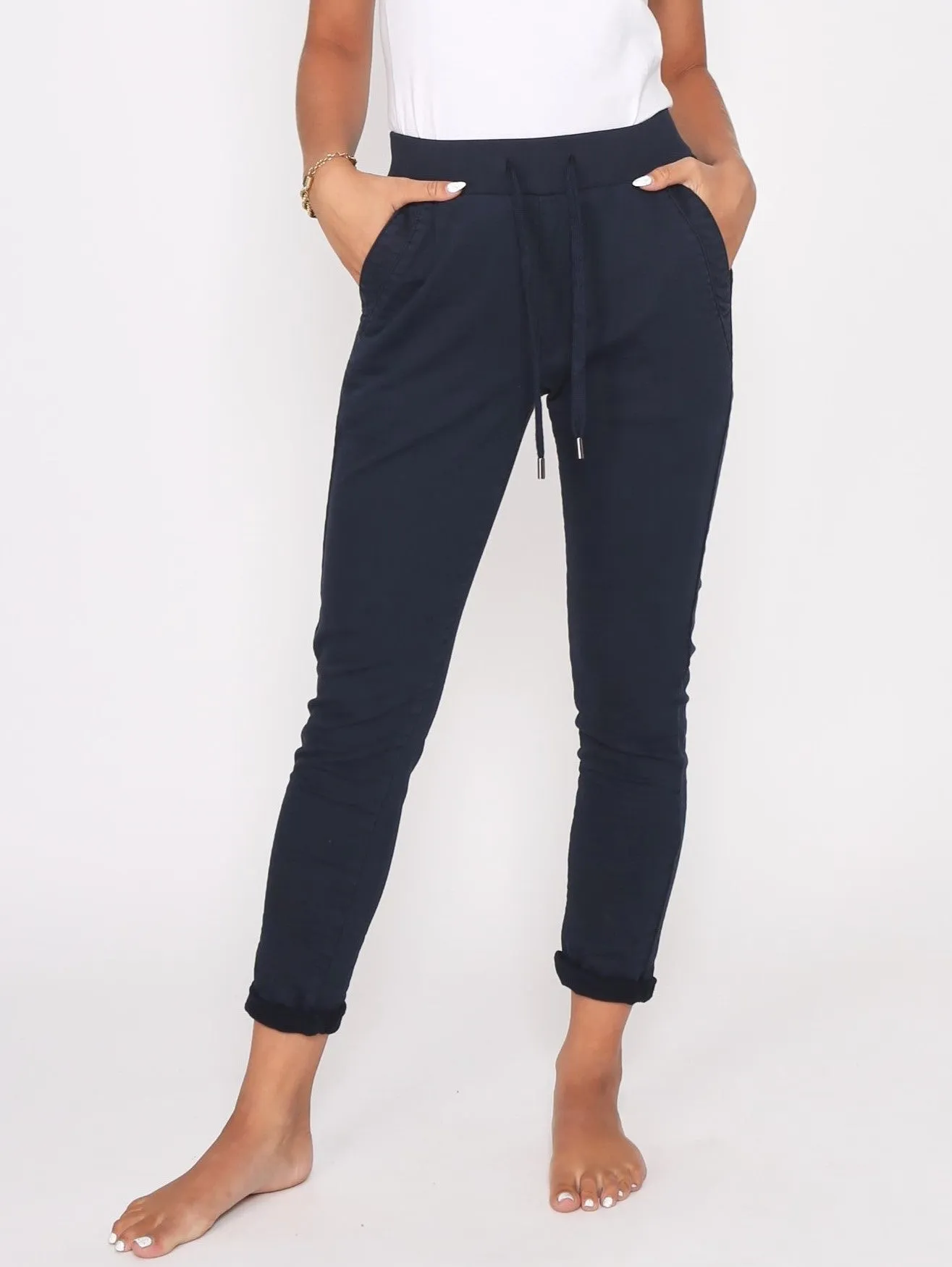 Riley Denim Joggers - Ink