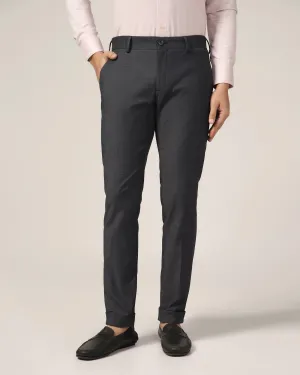 Super Slim Phoenix Formal Charcoal Solid Trouser - Hurricane