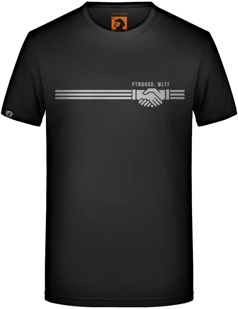 White Stripes PTNBRGD: WLFF ― T-Shirt - Schwarz