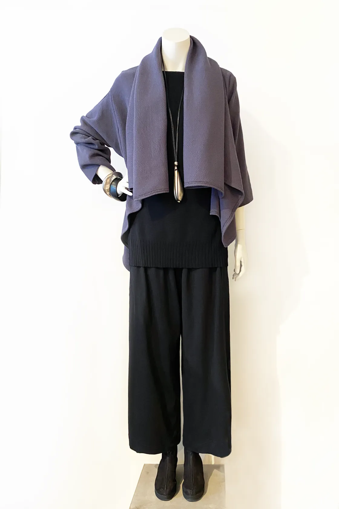 Wrap Jacket in Steel Mi-Nu